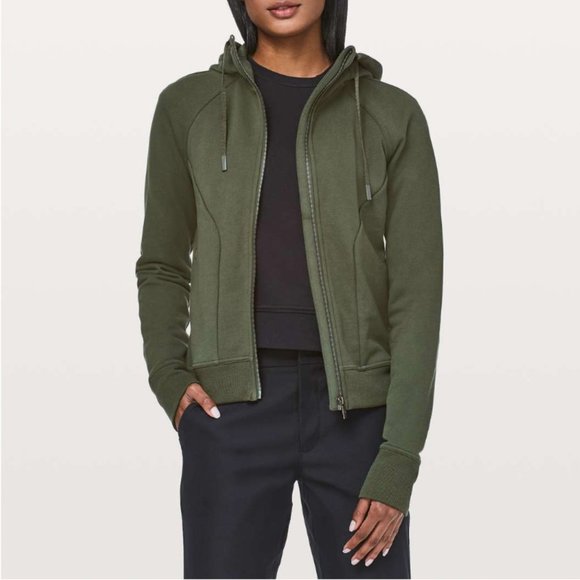 lululemon athletica Jackets & Blazers - Lululemon Huddle & Hustle Hoodie Camo Green